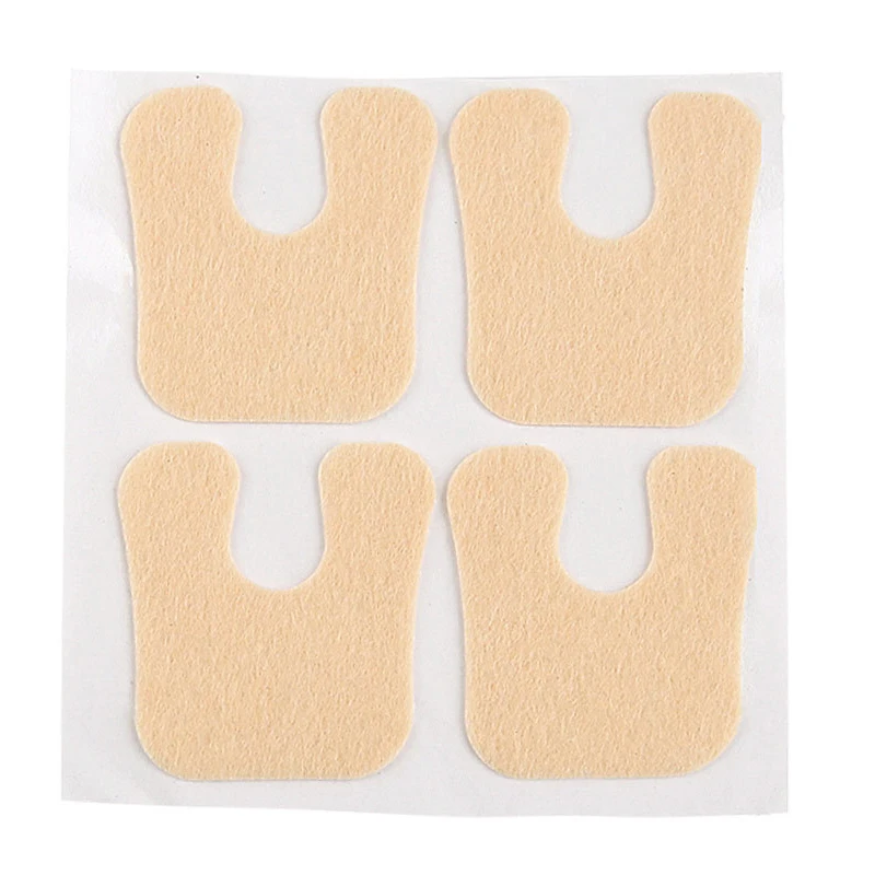 2pairs U-Shaped Latex Patch Pad Foot Cushions Toe Protection Pain Relief Pad Foot Removal Feet Pads Felt Callus Care Heel