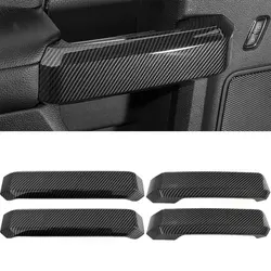 For Ford F150 2015-2020  Inner Door Handle Cover Trim Protector Carbon Fiber Pattern Interior Accessories