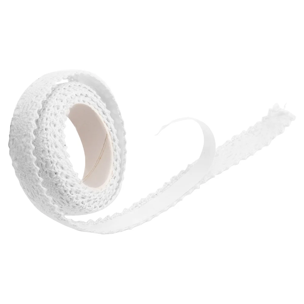 ริบบิ้นลูกไม้ประดับกล่องเอนกประสงค์งานแต่งงานของขวัญอเนกประสงค์สองด้านผ้าประดับบ้านเทปผ้าตัดผ้าติดเองงานฝีมือแบบ DIY