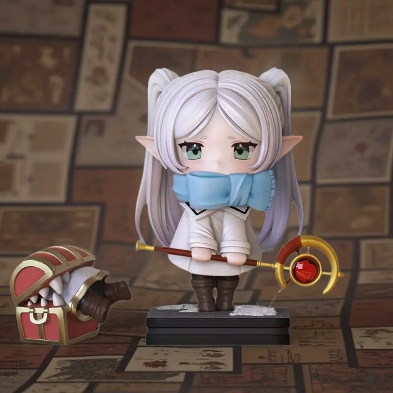 

Frieren Chibi Winter Outfit Deluxe Edition Magical Girl Anime Figure Premium PVC Statue Cute Desktop Decor Collectible Model