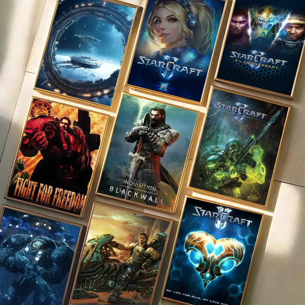 

Картина S-Starcraft Game Painting Calligraphy HD на холсте премиум-класса, устойчивая к выцветанию, прочная, для декора стен дома и офиса