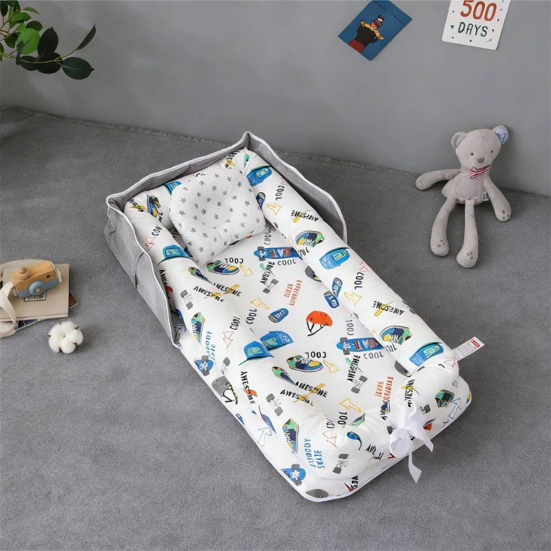 

2026 New Foldable Baby Bed in Bed Portable Baby Cribs with Washable Cover Portable Sleeping Accessories