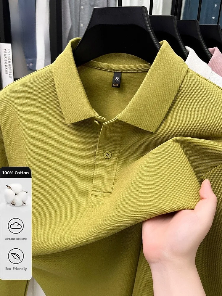 

00% Pure Cotton Long Sve irt Rn Casual Comfortable Men's T-irt Mid-Young Adult Spring Autumn Color