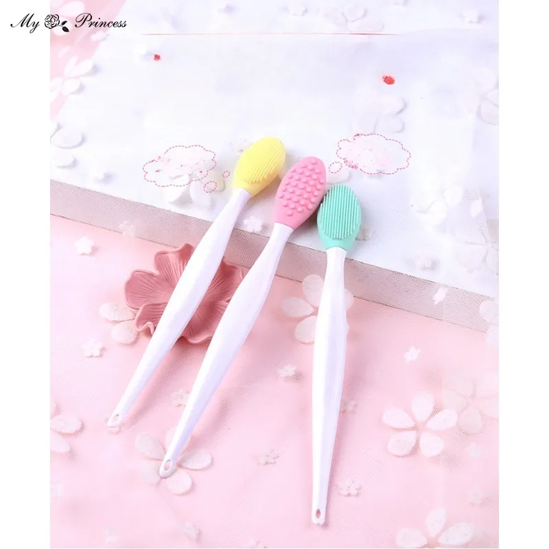 1/3pcs Beauty Skin Care Wash Face Silicone Brush Exfoliating Nose Clean Blackhead Removal Brushes Tools With Replacement Head