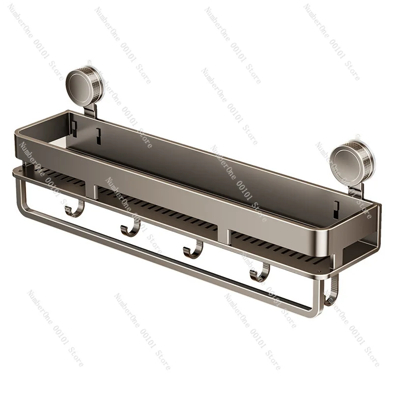 Strong Suction Cup Bathroom Rack No Punching Multi Functional Storage for Toilet Washstand Quick Drain Holder