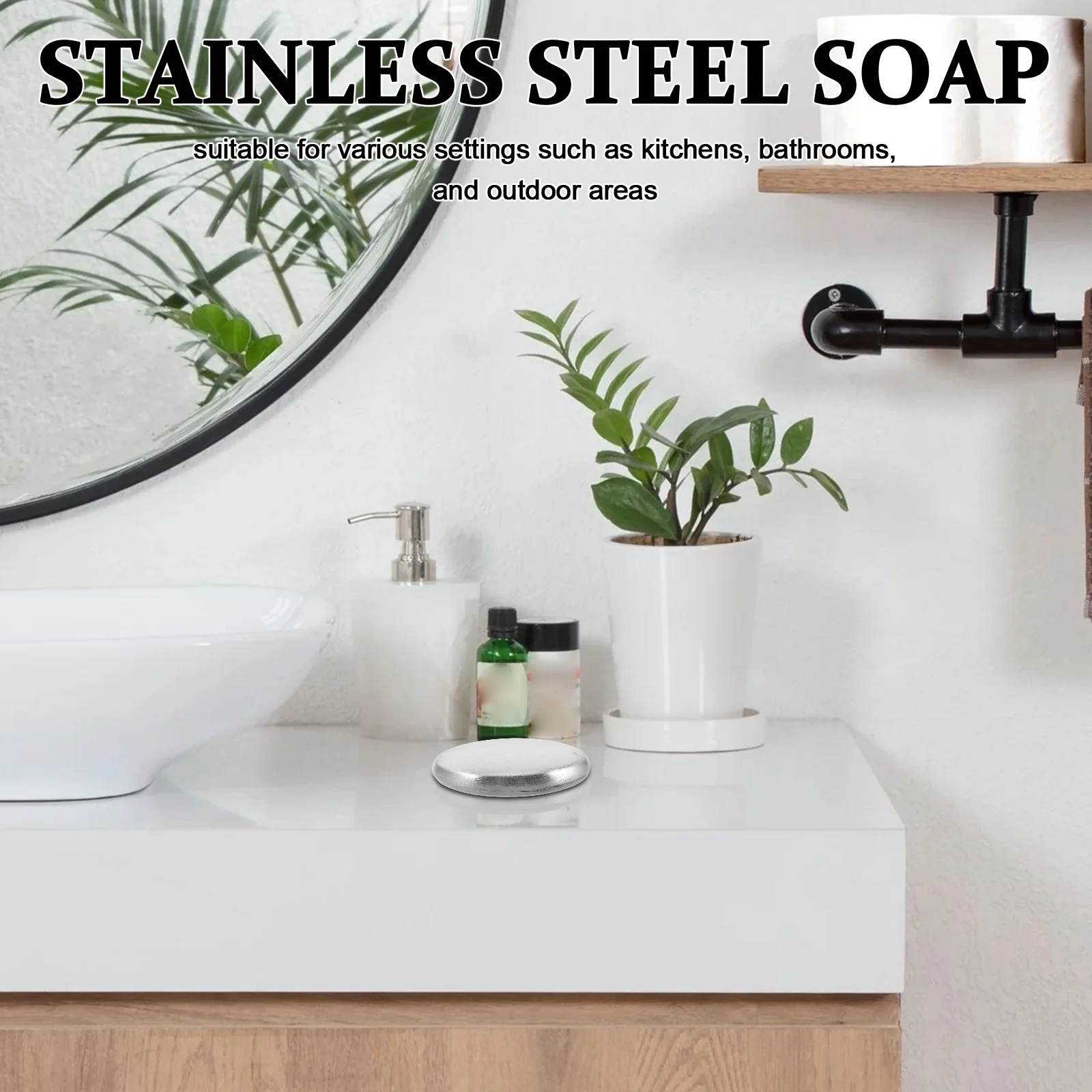 

2Pcs Stainless Steel Soap Bar Odor Remover Reusable Metal Oval Soap for Cooking Hand Freshener Stainless Steel Odor Removing Bar