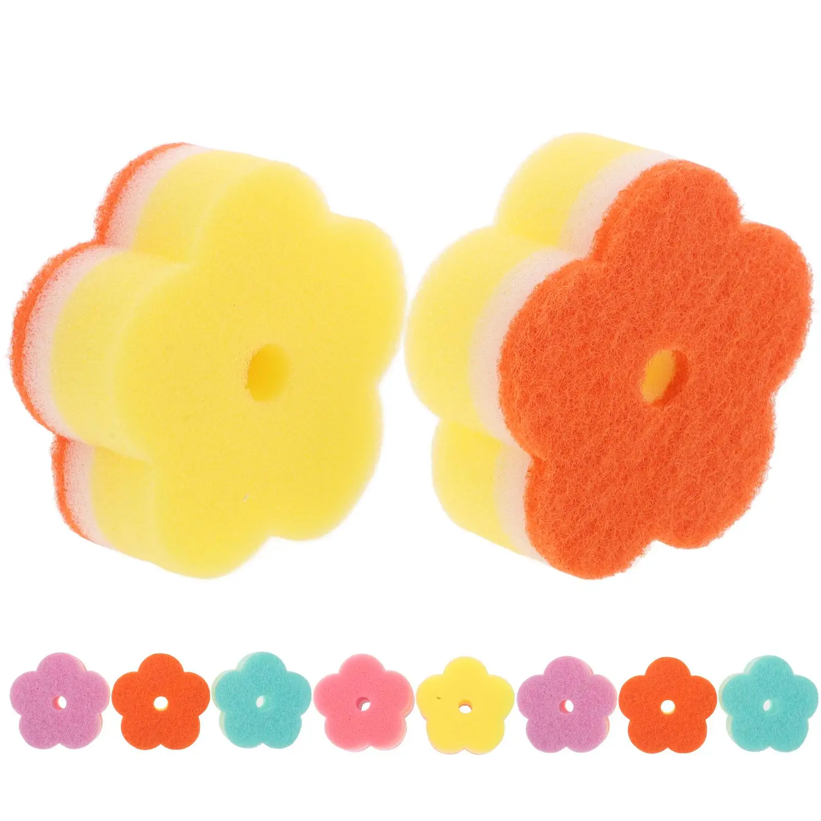 

10 Pcs Scouring Pad Sponge Cloths Kitchen Cleaning Ball Dish Washing Pads Non Toxic Odor Free Lint Free Safe Family
