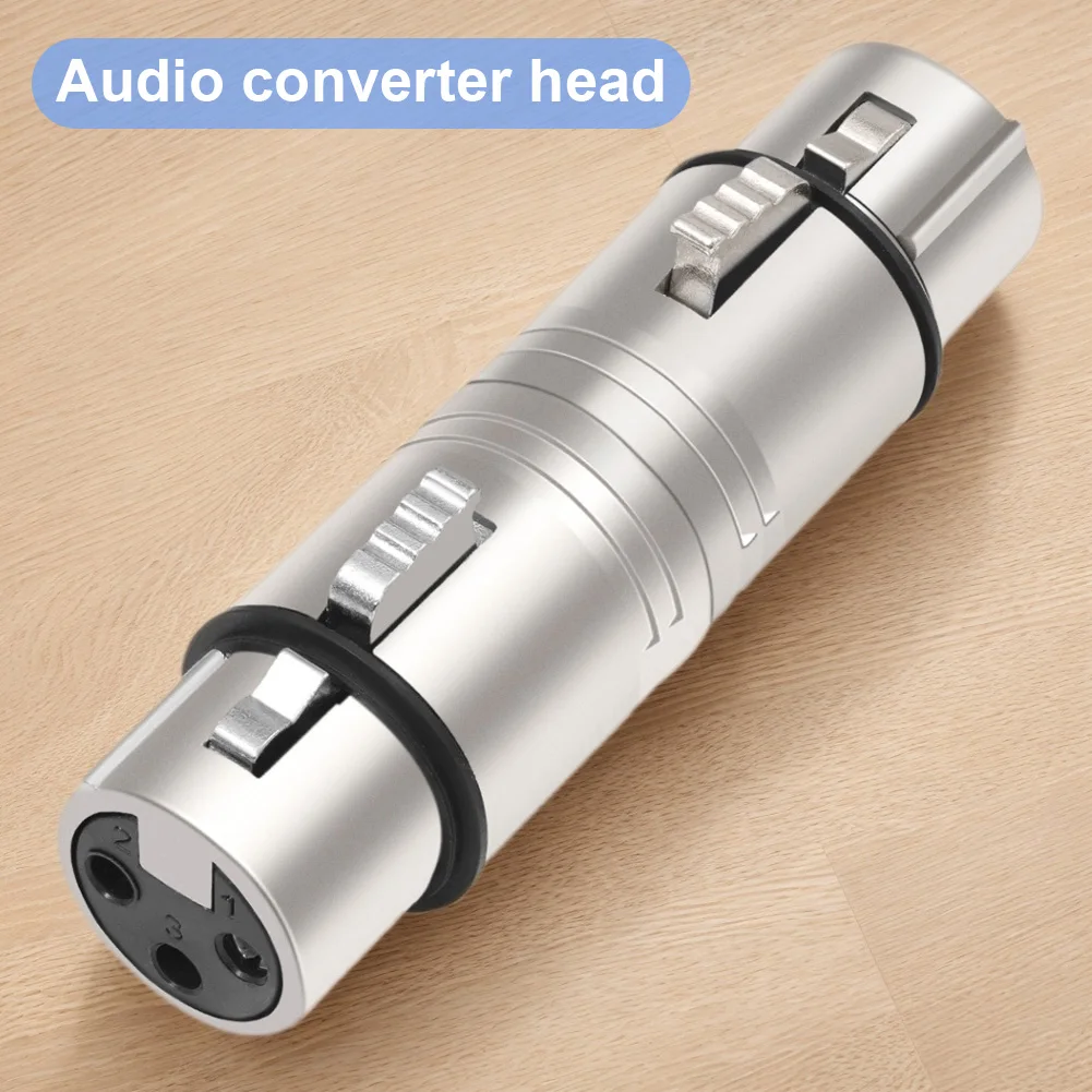 XLR 3 Pin To 3 Pin Microphone Line Adapter XLR Adapter XLR Female To Female 3 Pin Connector for Microphone Mixer
