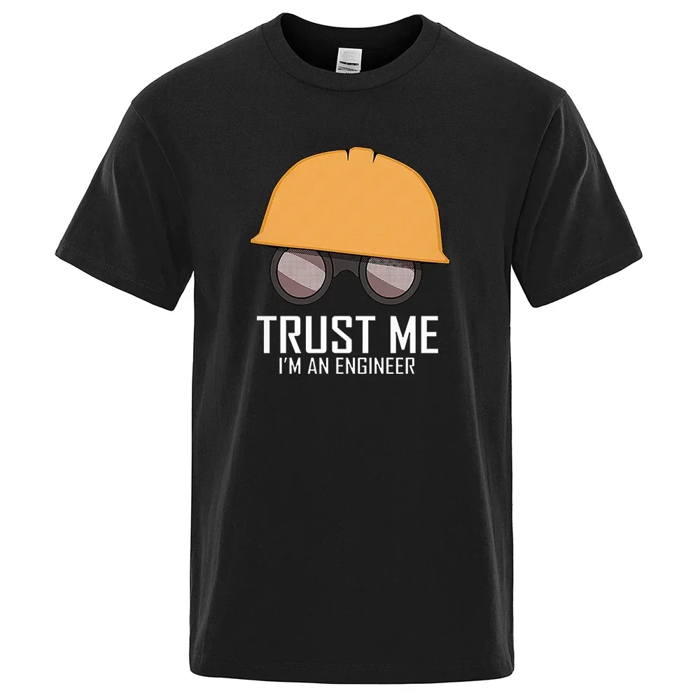 New 100% Pure Cotton Short-sleeved Trust Me I'M An Engineer Men's Short-sleeved with Beautiful Cartoon Patterns