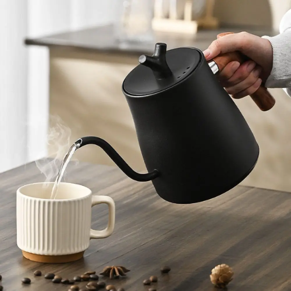 1000ML Gooseneck Electric Kettle Smart Temperature Control Automatic Power Shut-off Pour-Over Coffee Kettle Stainless Steel