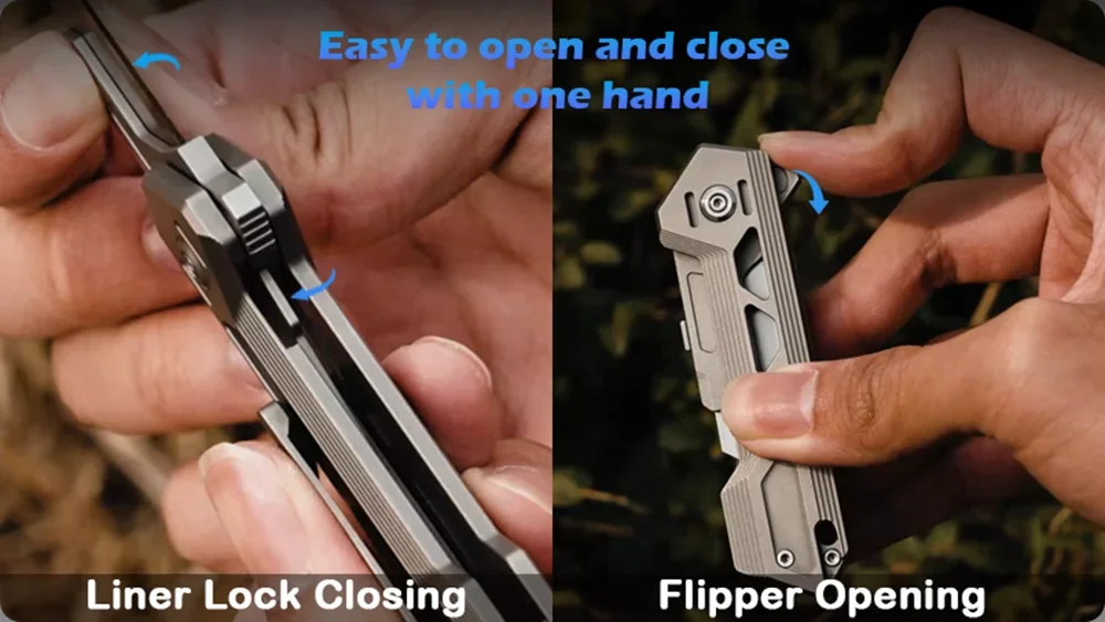 Titanium Alloy Pocket Cutter Knife Unpacking Camping Pocket Outdoor Tools Utlity Knife EDC