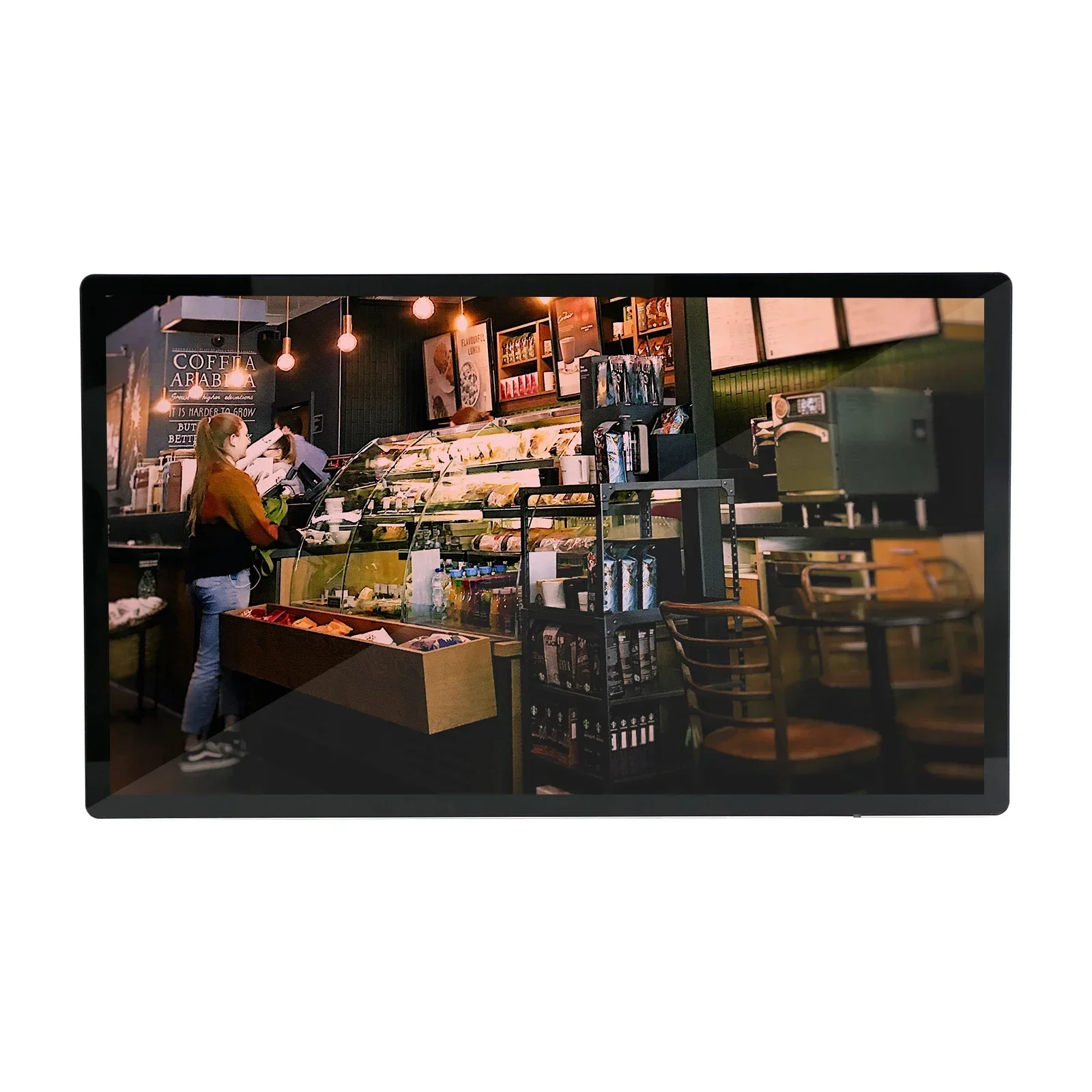 Ultra-Thin Bezel High Brightness Hanging Shop Window LCD Display Advertising Screen