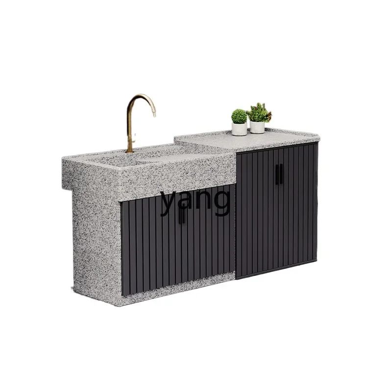 

CX Granite Balcony Washing Machine Integrated Cabinet Outdoor Laundry Pool Basin Cabinet