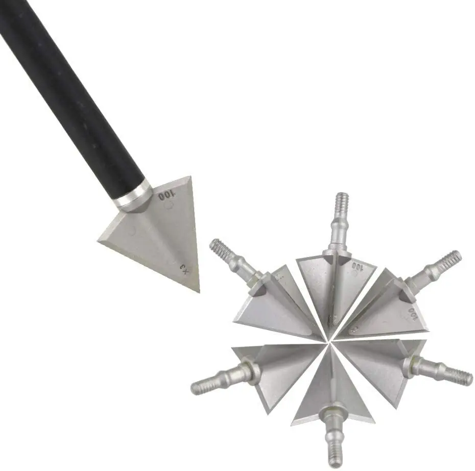 

6/12pcs 100/125Grains Archery Arrowhead Broadheads 3 Blades Stainless Steel Arrow Point for Bow Shooting Hunting Accessories