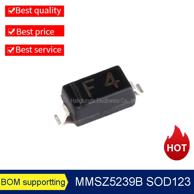 

3000PCS/LOT MMSZ5239B MMSZ5239 SOD-123 MARKING F4 9.1V/0.35W 1206 CJ Zener Diode NEW