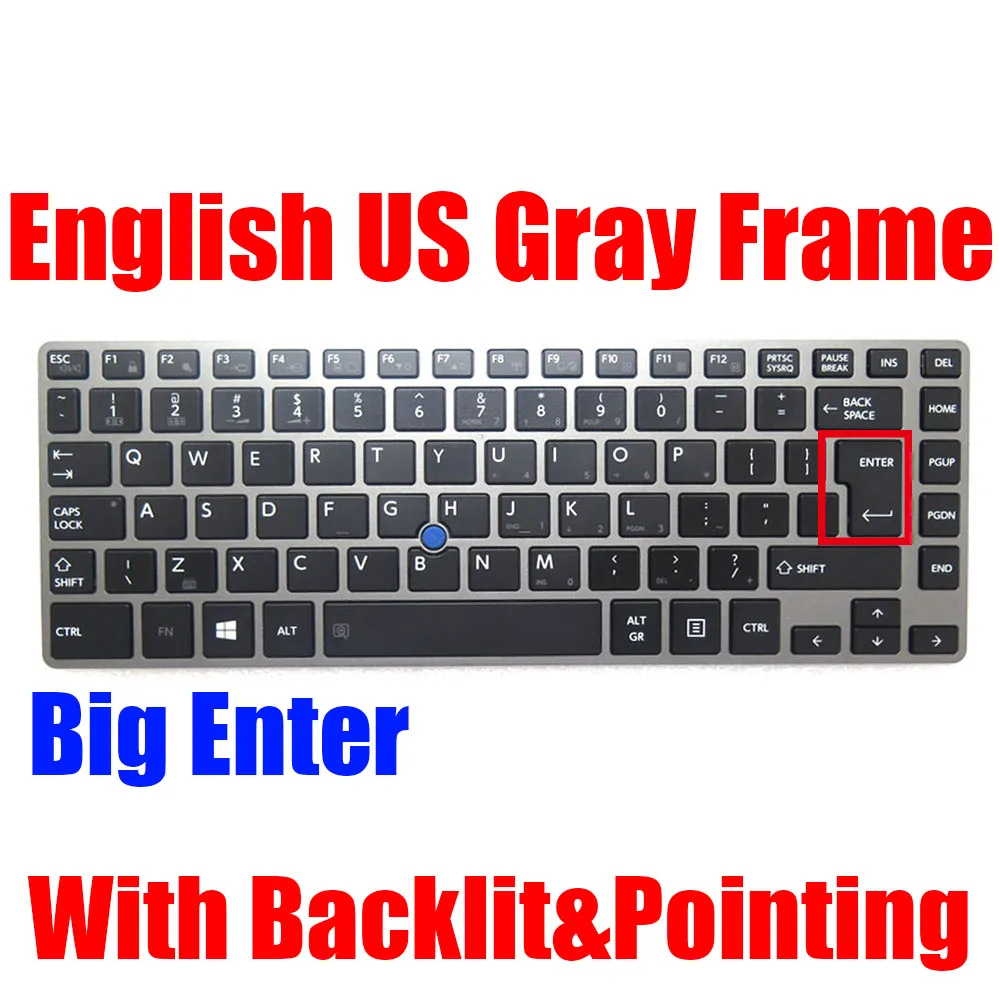 English US Laptop Keyboard For Toshiba For Tecra Z40-A Z40-B Z40-C For Portege R30-A G83C000K15US G83C000E93UB Black New