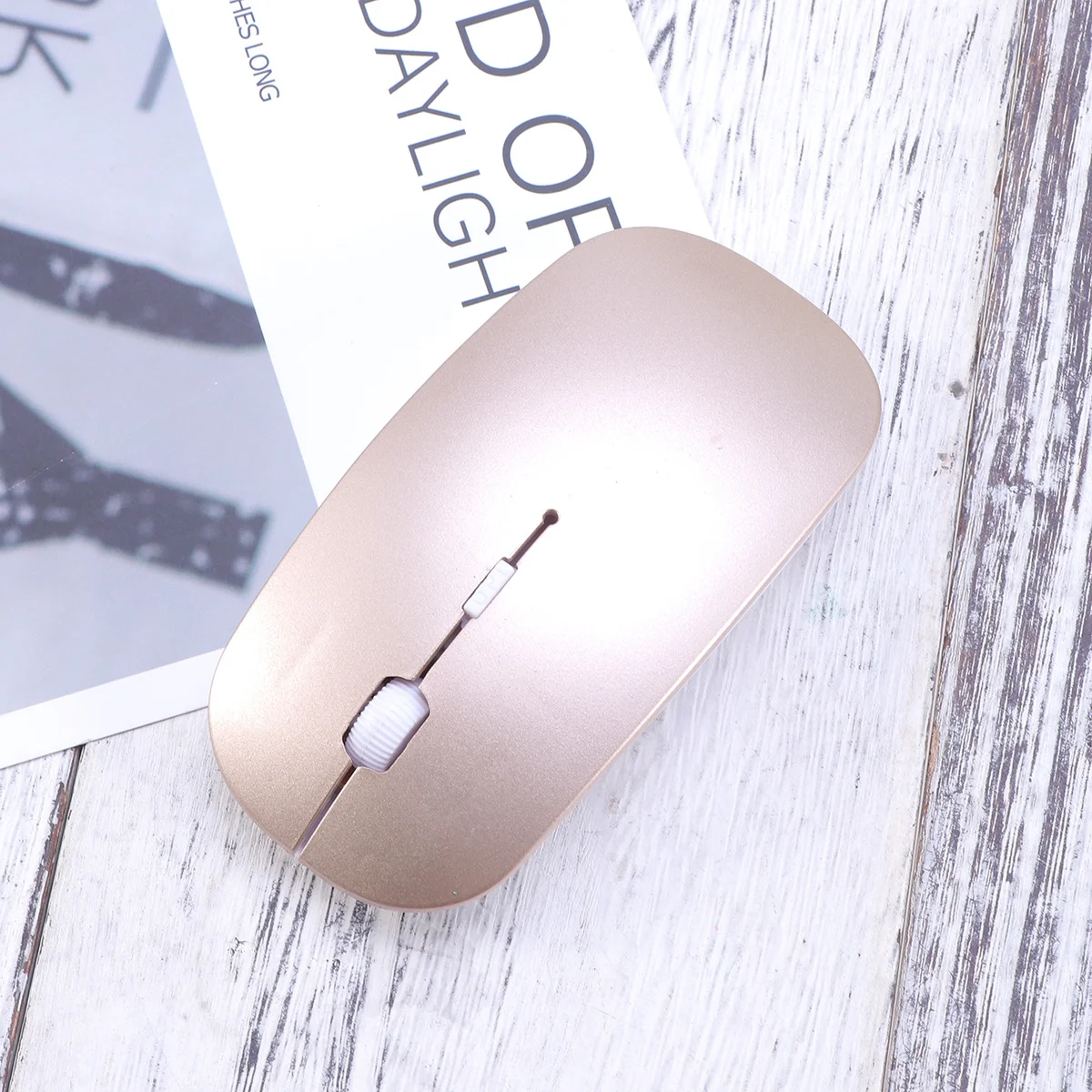 

Ultra-Thin Wireless Mini Mouse Gold 2.4g Cordless Gaming Mouse Compatible Pc Laptop Notebook Tablet Durable