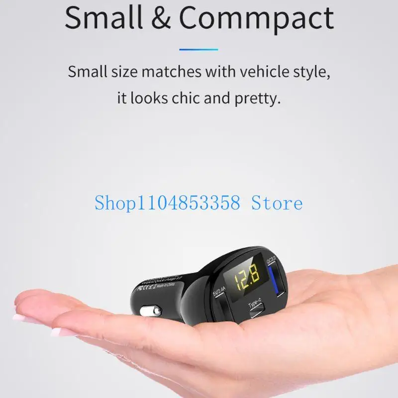 652F Universal RV Boat Phone 12-24V Dual USB Port for QC Type C Power Adapter Cellphone GPS Tablet