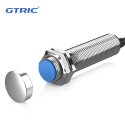 GTRIC Magnetic Reed Proximity Sensor Switch M08/12/18 Flush Type 10MM Detection Distance 5-220V AC DC 2 Wires PNP/NPN NO NC