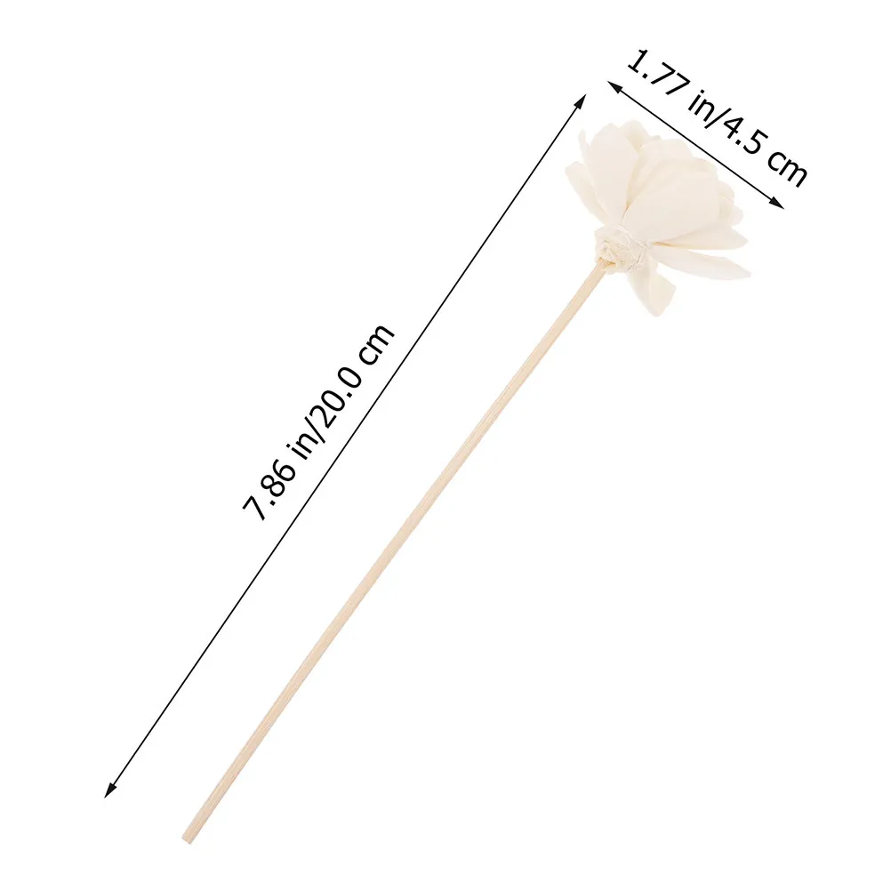 8Pcs Preserved Flowers Diffuser Natural Dried Flower Oil Sticks Home Office Decor Fragrance Diffuser Replacement Refills