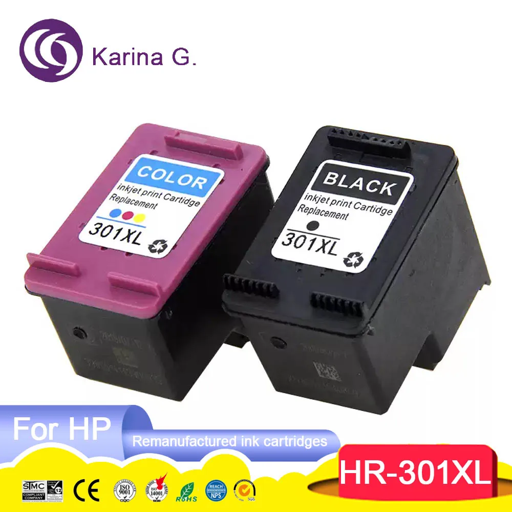 301 XL 301XL Premium Color Tinta Remanufactured Inkjet Ink Cartridge for HP301 HP301XL HP Deskjet 2050/1050/1000/3050 Printer