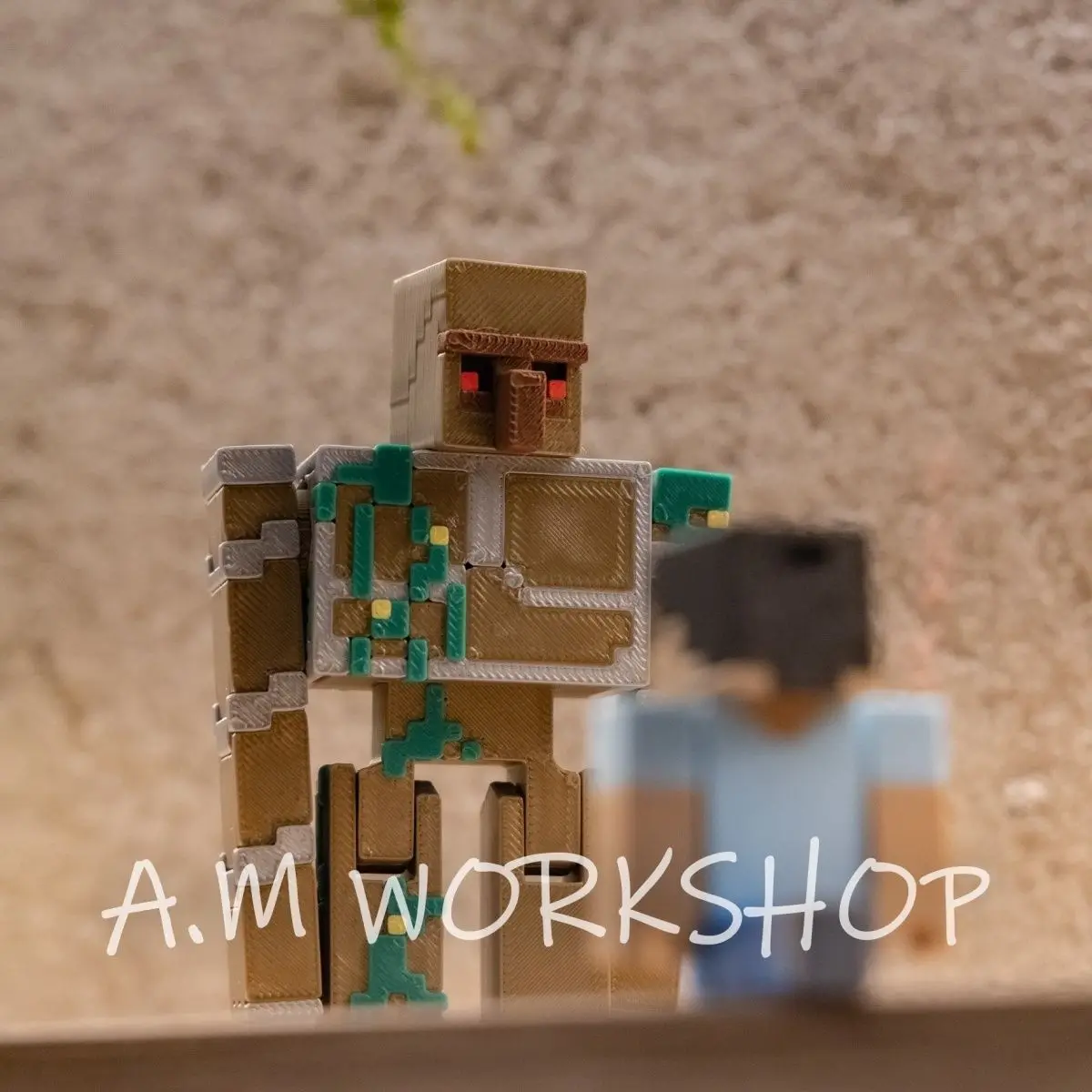 

MC Iron Golem - Articulated 3D Printed Desktop Ornament Poseable Mini Action Figure