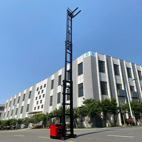 YG Customized Lift Electric Reach Truck 1.5ton Lithium Battery Stand Type Stacker 1500 Kg Electric Reach Stacker Montacargas
