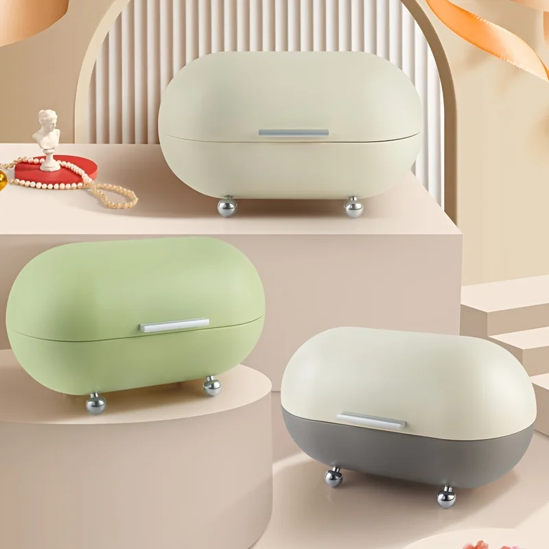 Metal Multifunctional Storage Box Foyer Desktop Organizer Cream Style Creative Cosmetics Storage Box Flip Type Large Capacity