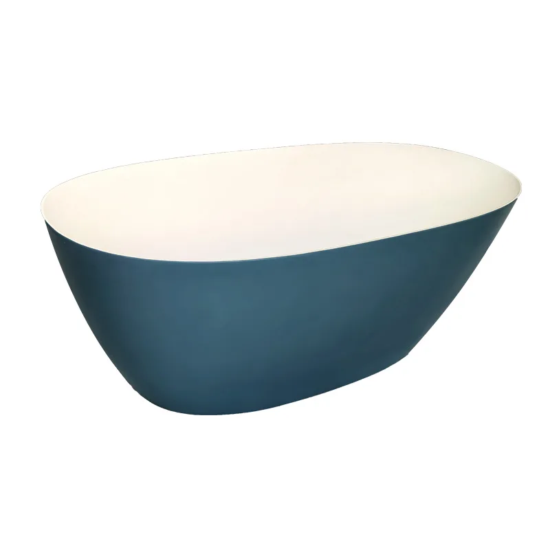 

Oval artificial stone bathtub B & B independent thin-edged bathtub polymer