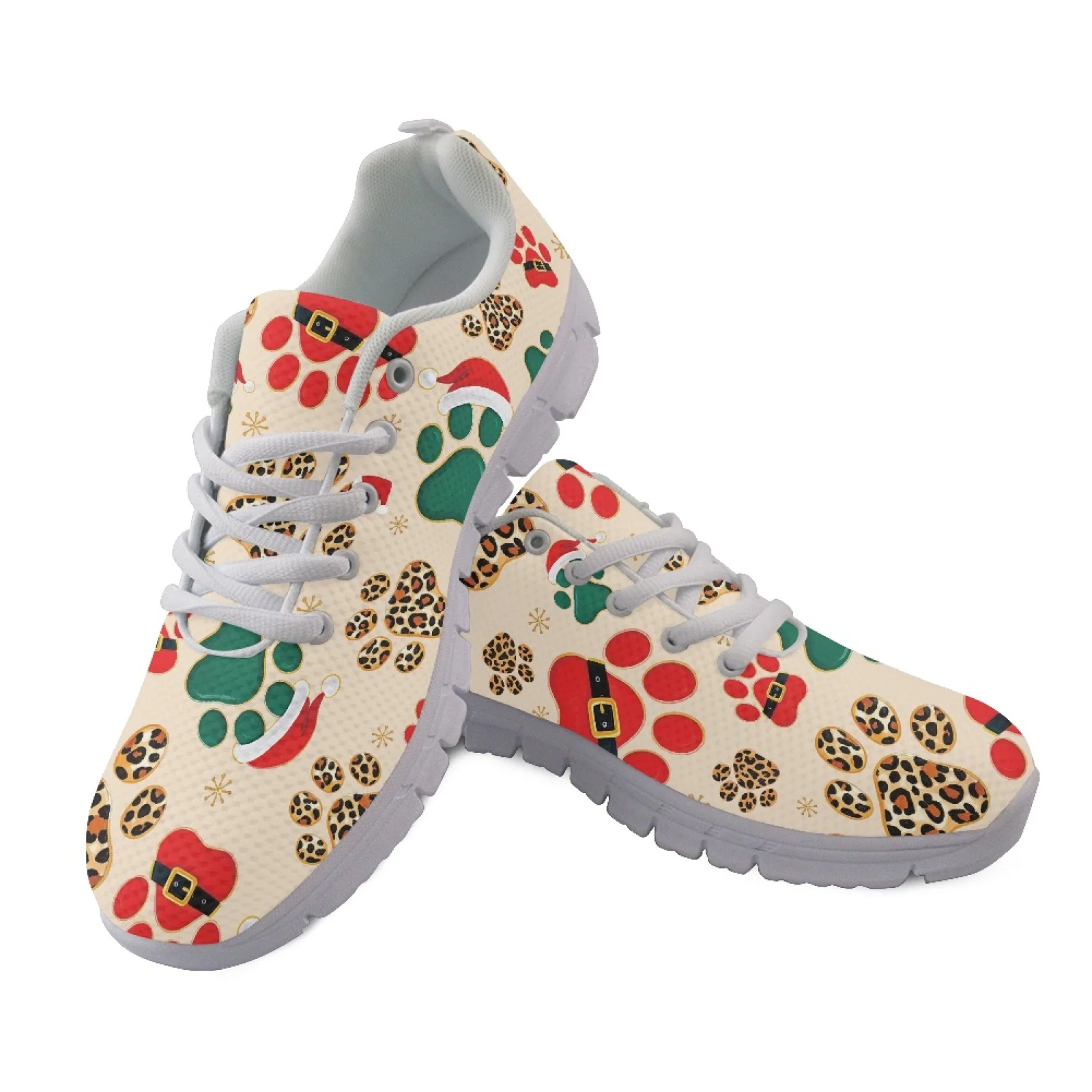 Coloranimal Paw Print Design Soft Fitness Sneakers Mens Athletic Sneakers Running Shoes for Womens Ladies