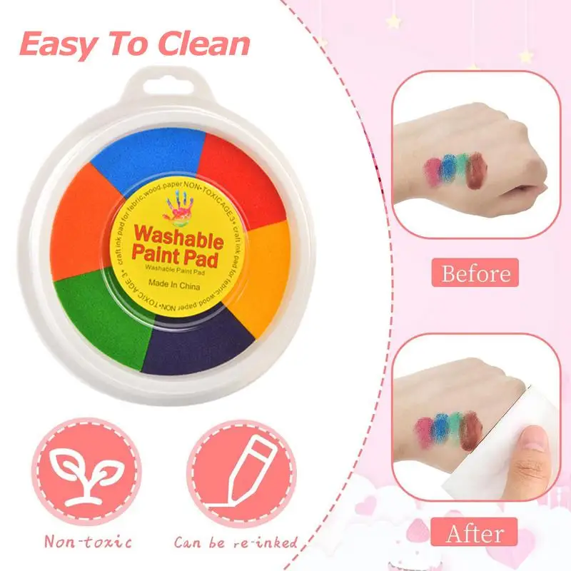 Finger Painting Kit Friendly Drawing Toy With Colors Kit Washable Finger Paint Set, For Kids Early Learning Scrapbooking Ink Pad