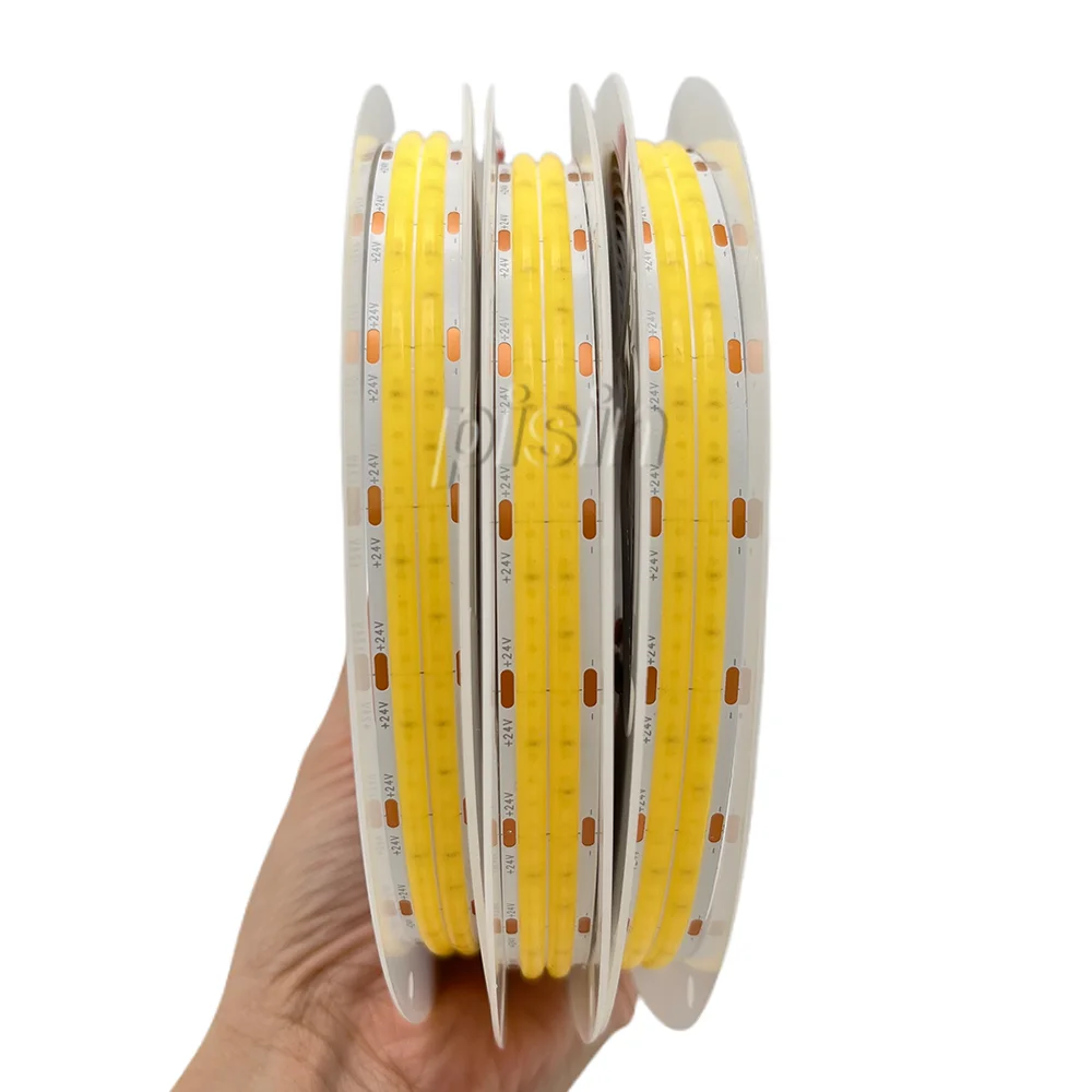 10m 24V Double Row COB LED Strip Light High Density 600LEDs/M Linear Dimmable Flexible tape 3000K 4000K 6000K for Room Decor