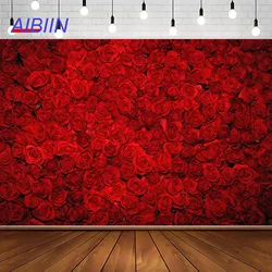 White/Red Rose Floral Photography Background Wedding Birthday Backdrop Party Decoration Valentines Lovers Portrait Photo Studio