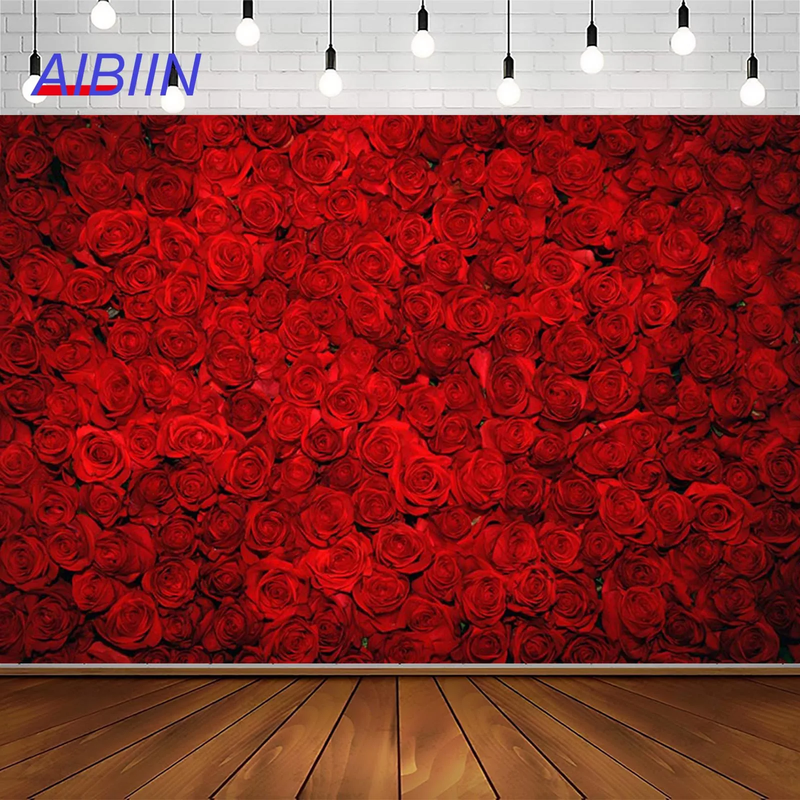 White/Red Rose Floral Photography Background Wedding Birthday Backdrop Party Decoration Valentines Lovers Portrait Photo Studio