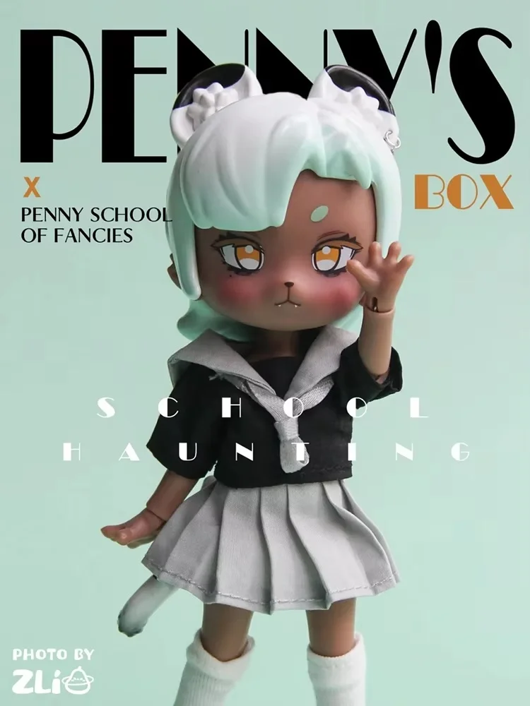 Super słodkie oryginalne pudełko Penny Toys School Haunting Series Figurka akcji Model Lalki Figurki 1/12 Bjd Śliczna ozdoba na biurko Gi