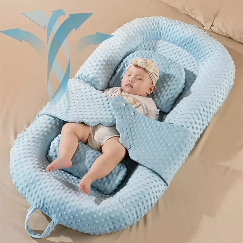 Almohadas para bebé de 0 a 12 meses, cuna para bebé recién nacido, almohadillas de pendiente portátiles, almohada para dormir para bebé, cama de