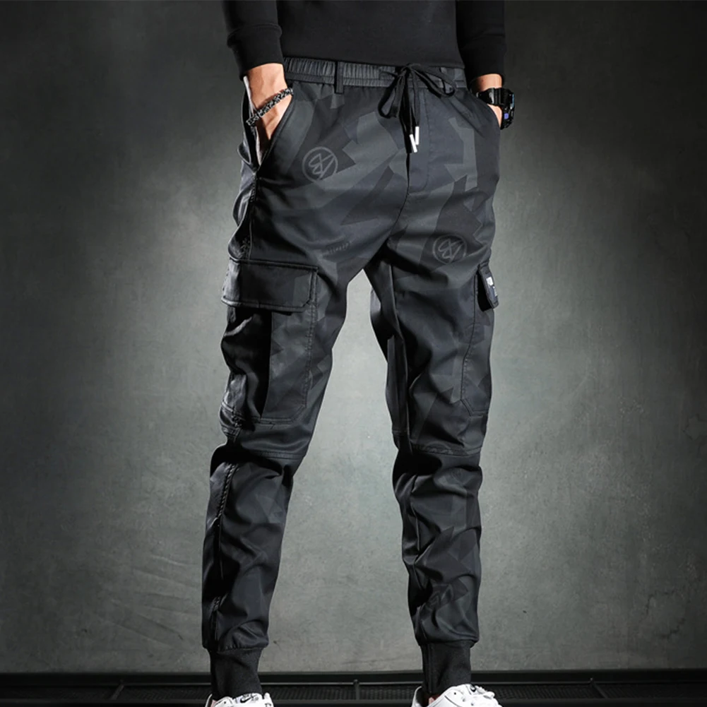 

Mens Pants Athletic Printed Thick Joggers Loose Warm Trousers Fashionable Casual Pants Men's Loose-fit Youth Style Cargo Pants