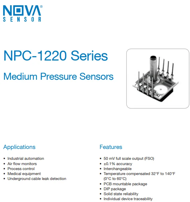 NPC-1220-100G-3N أجهزة استشعار أمفينول المتقدمة