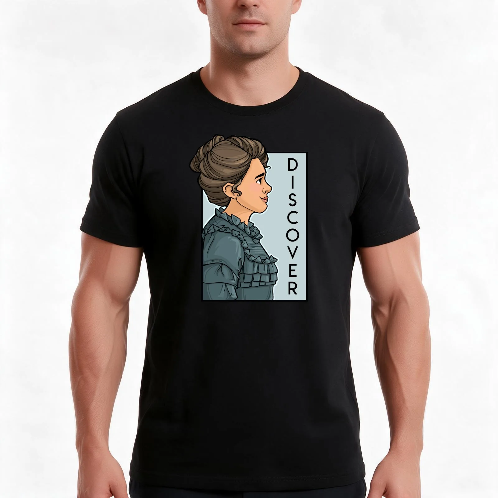 Discover T-Shirt, Summer Casual Cotton Tee, Oversized Streetwear Tops, Vintage Graphic Print, Loose Fit Short Sleeve