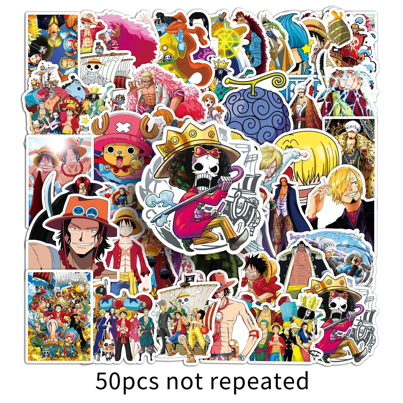 10/30/50PCS NEW One Piece Cartoon Anime Stickers Aesthetics Decoration Suitcase Scrapbooking Phone Laptop Stationery Toy Gift