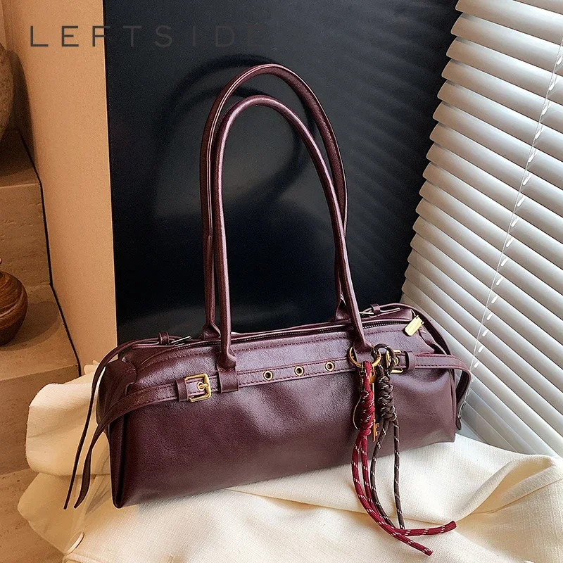 

Левая сторона, сумки на плечо из искусственной кожи для женщин, зима 2024, дизайнерская женская сумка-тоут Y2K, женские роскошные сумки и кошельки