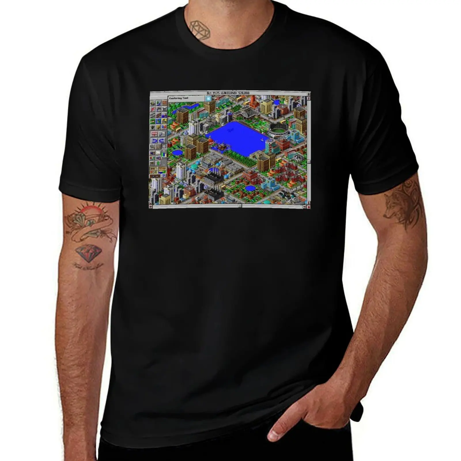 Sim City 2000 retro windows T-Shirt Holiday Vacation Tee Shirt T-Shirt
