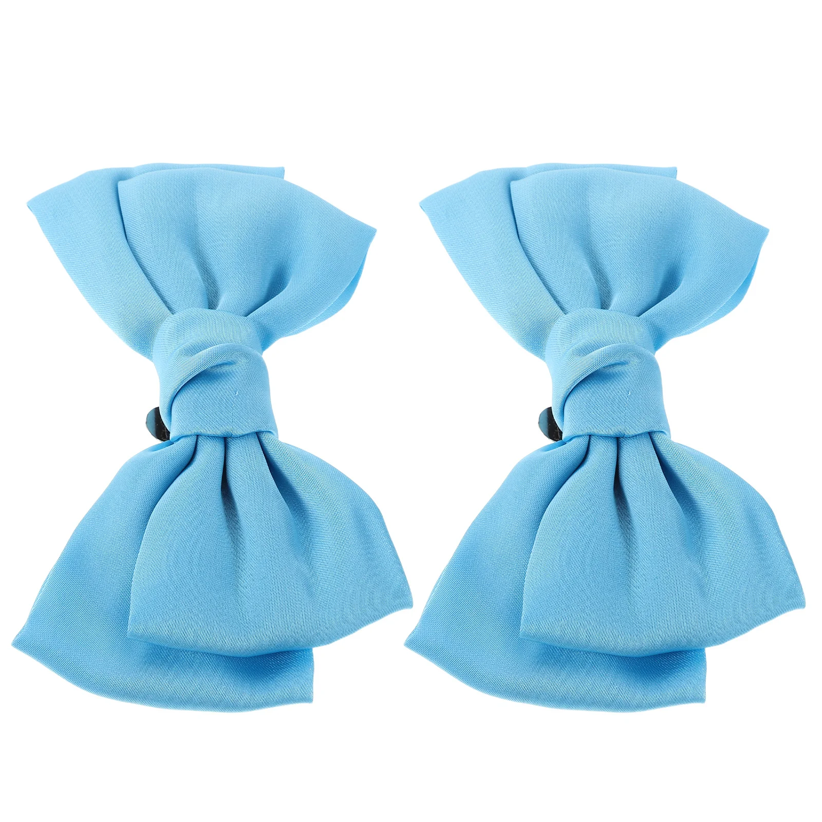 

1Pair Satin Bowknot Shoe Clips Solid Color Removable Wedding Shoe Buckles Decorative Bow Accessories for Pumps Flats Blue