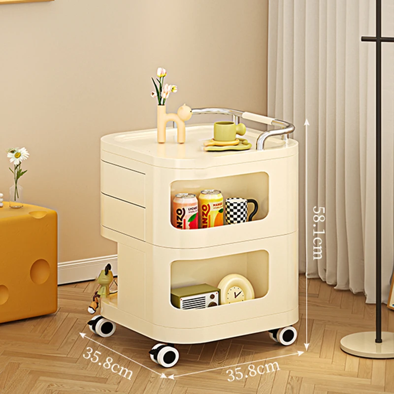 Auxiliary Hairdresser Salon Beauty Room Wagon Aesthetic Furniture Trolleys Organizer Wheels Carro Peluquería Serving Cart lcs