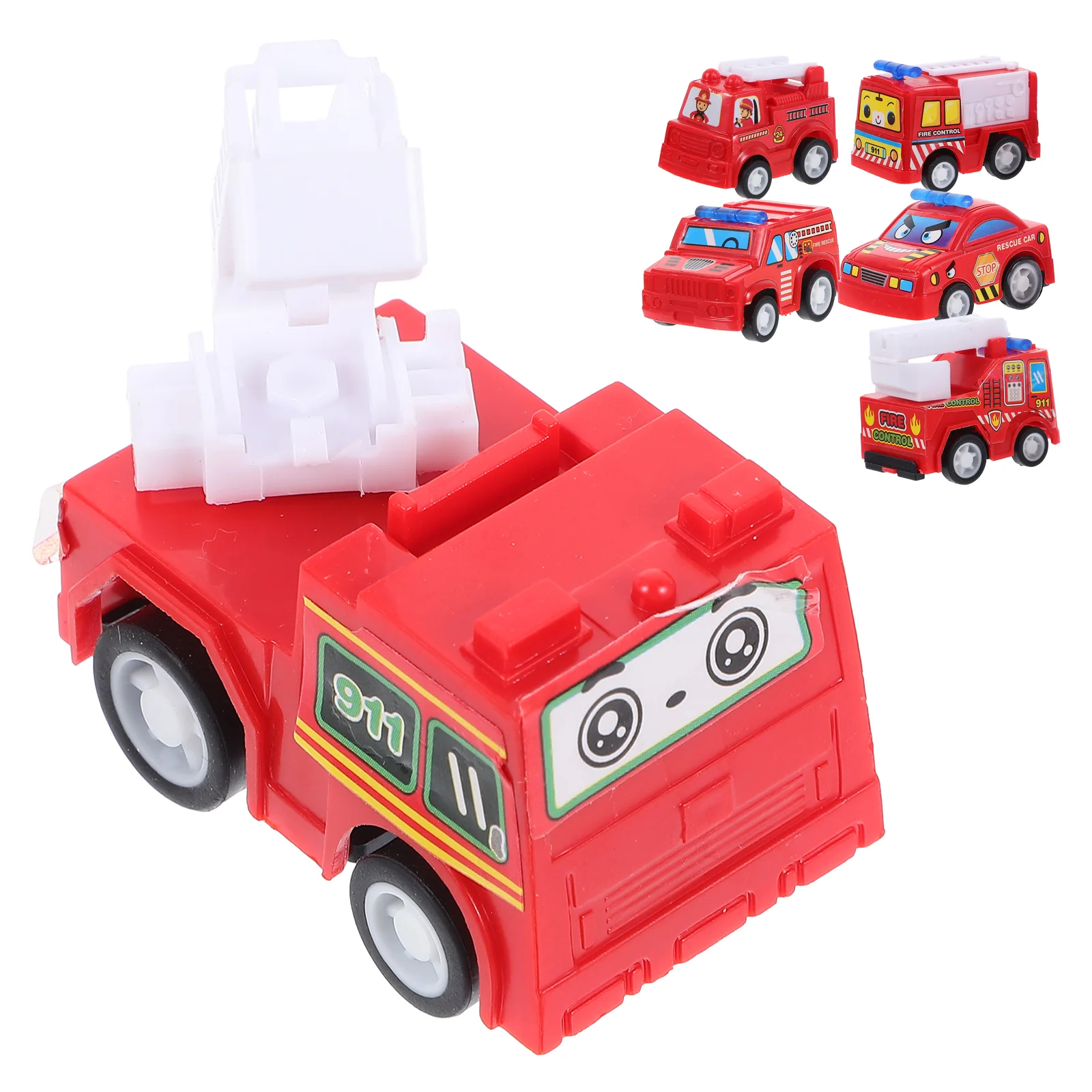 6 Pcs Mini Engineering Vehicles Childrens Toys Boy Car Inertial Cars Pull-back Model Miniature