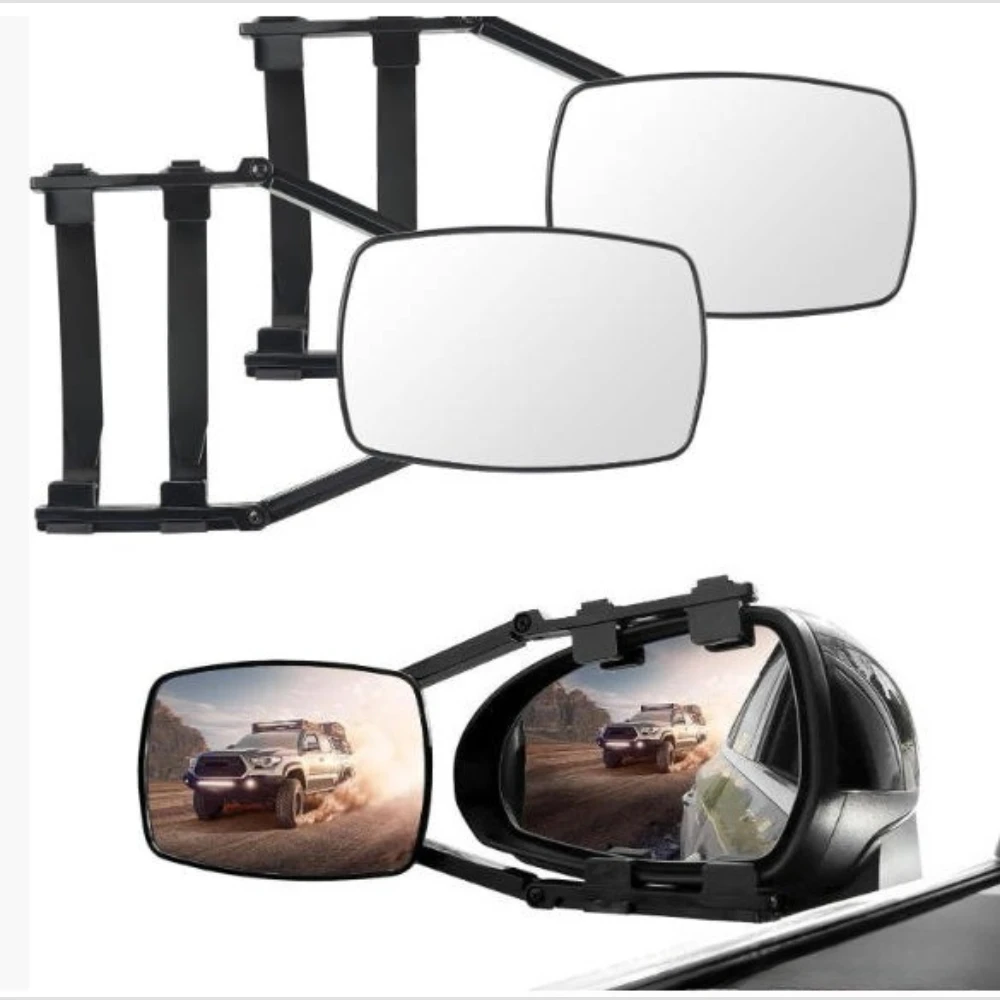 

Car RV trailer mirror rearview mirror modified mirror large field of view universal installation with fixture easy to install