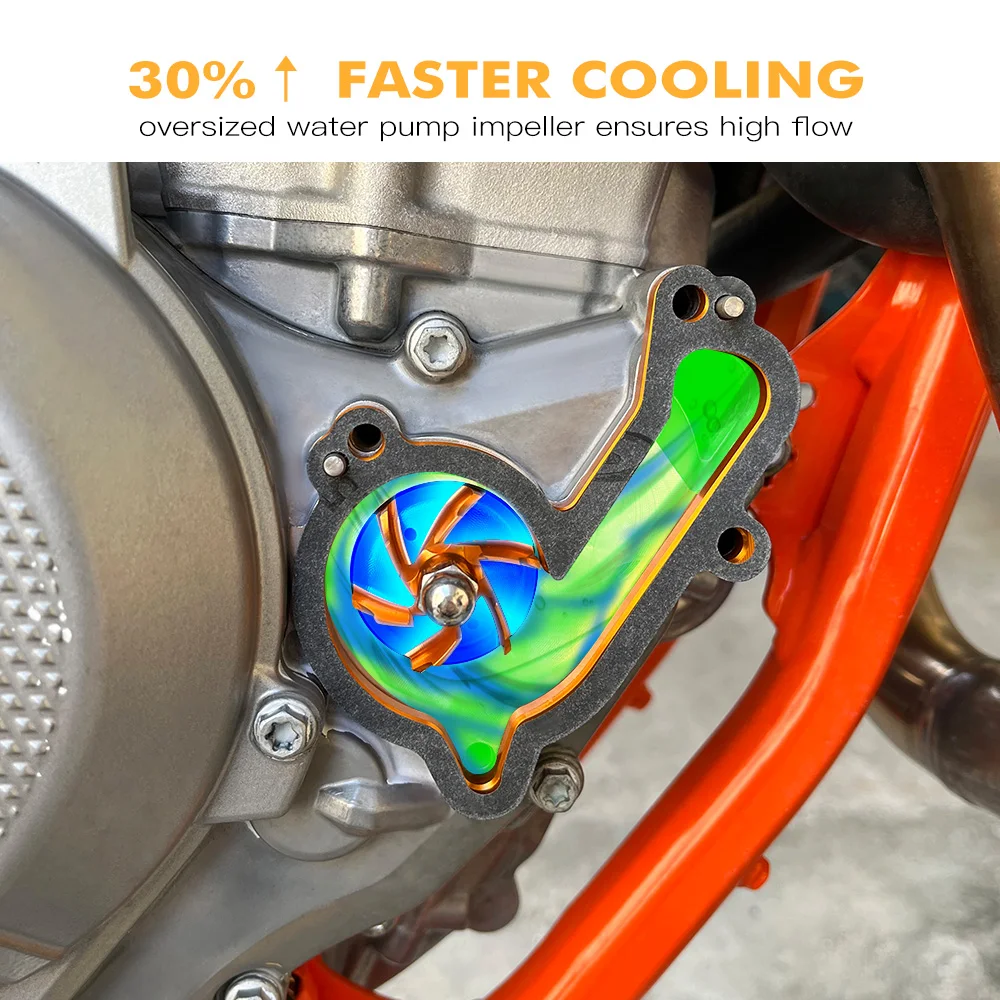 For KTM EXC 250F EXCF 350 2017-2023 SXF XCF 250 350 2016-2022 Oversized Water Pump Impeller Cooler For Husqvarna FE 250 FE 350 view 4