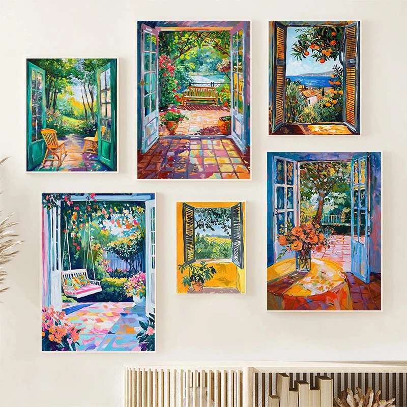 Open Window Scenery Henri Matisse Style Painting Posters and Prints Canvas Printing Wall Art Picture for Living Room Home Decor