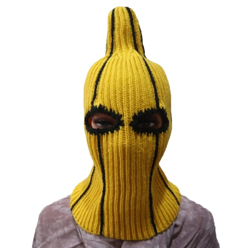 Knitted Banana Balaclava Mask For Adults Teens Winter Fun Costume Event view 2