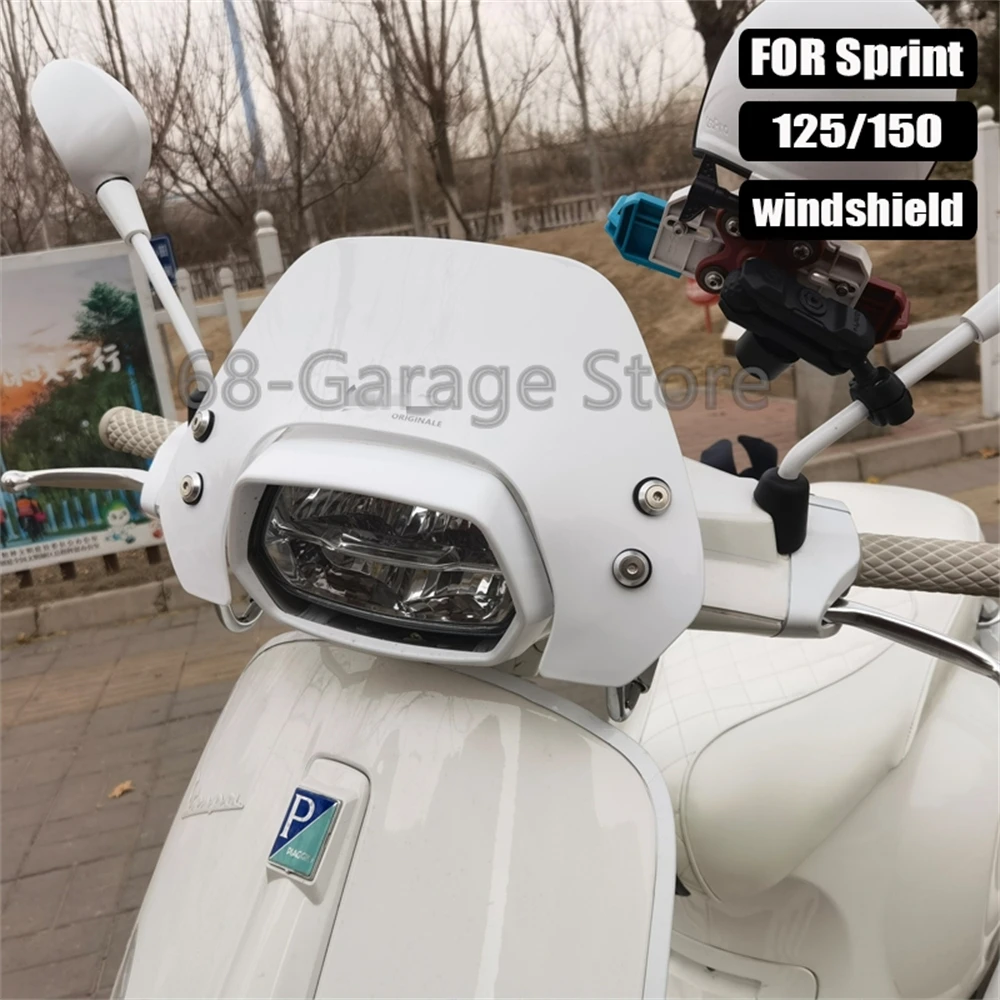 Suitable for Vespa Sprint 125 Primavera 150 Windshield Motorcycle Windshield Sunshade Windshield Sprint 150/125 2016-2024